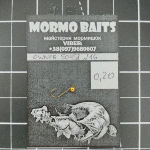 Літня мормишка (ЛІТНІ МОРМИШКИ) Owner Tenkara D 50458, розмір 16 (0,19–0,22 г, золота) Вольфрамова мормишка